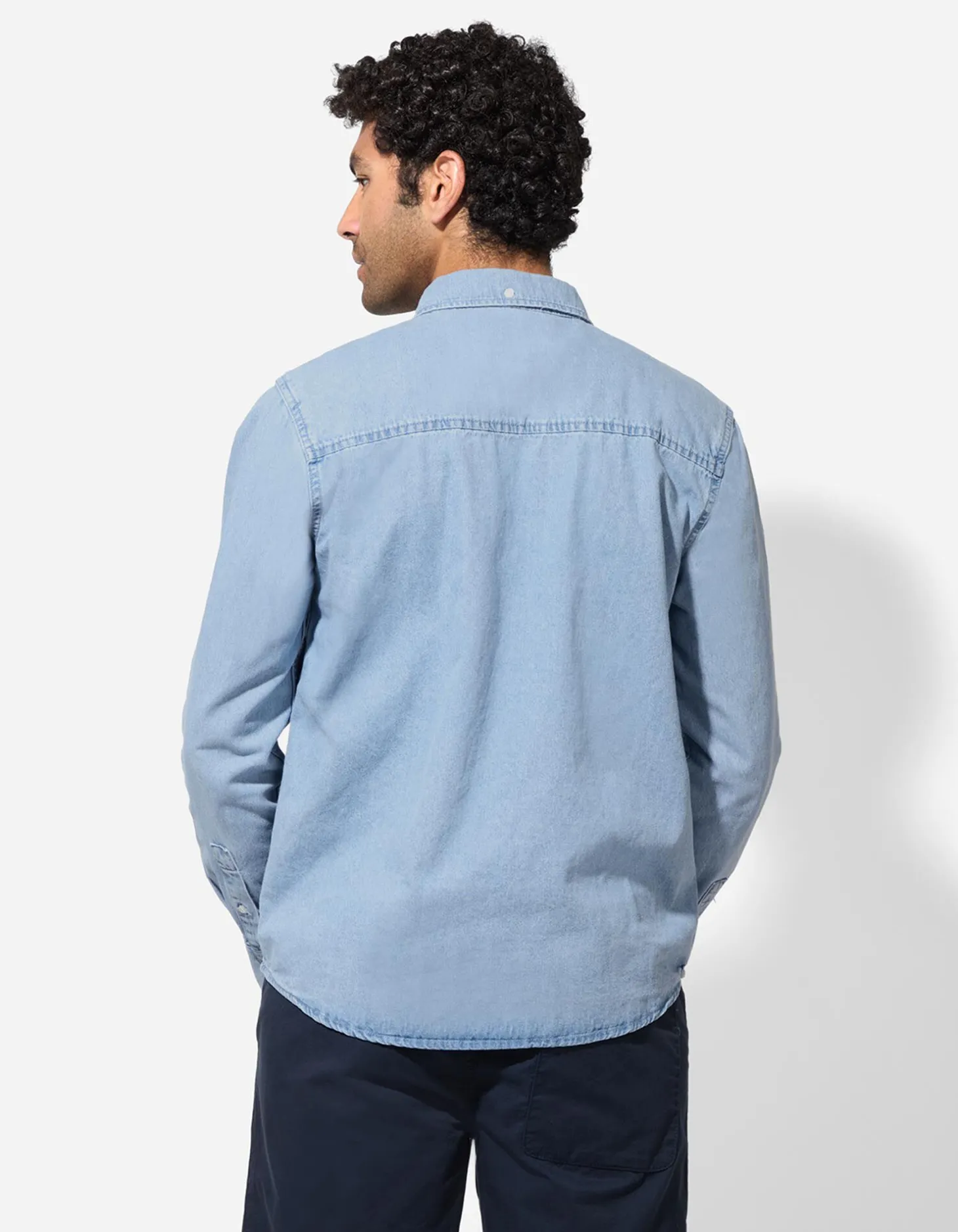 Overhemd - Denim - lichtblauw