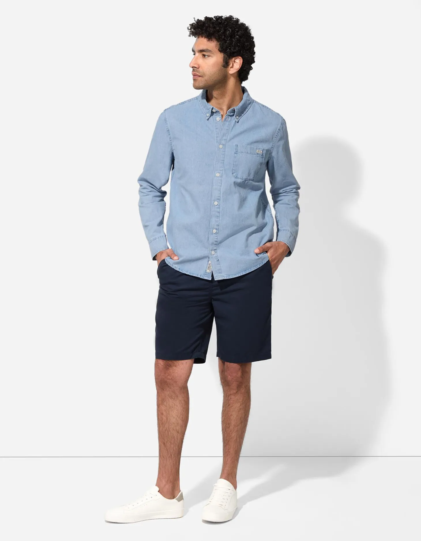 Overhemd - Denim - lichtblauw