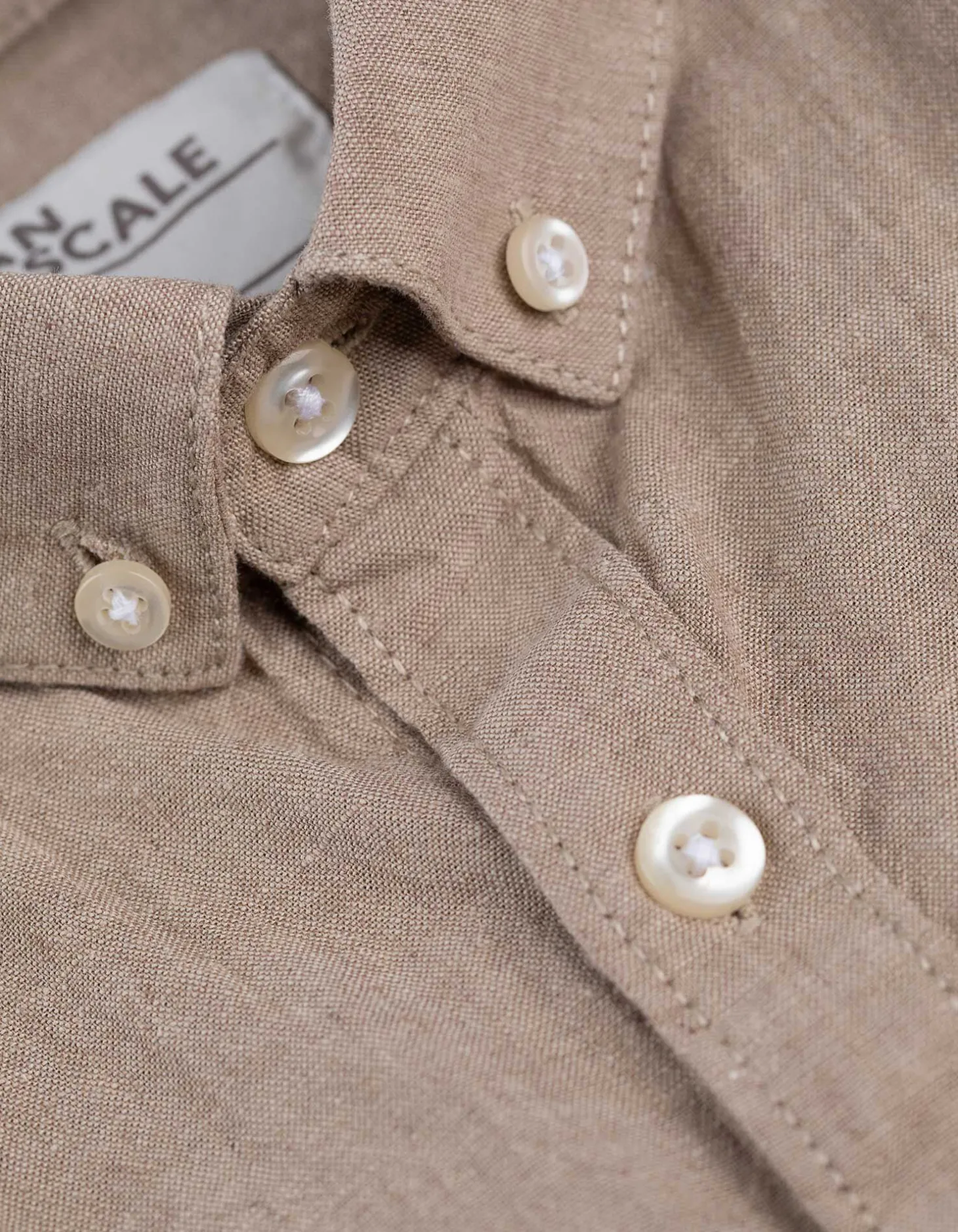 Overhemd - Gemêleerd - beige