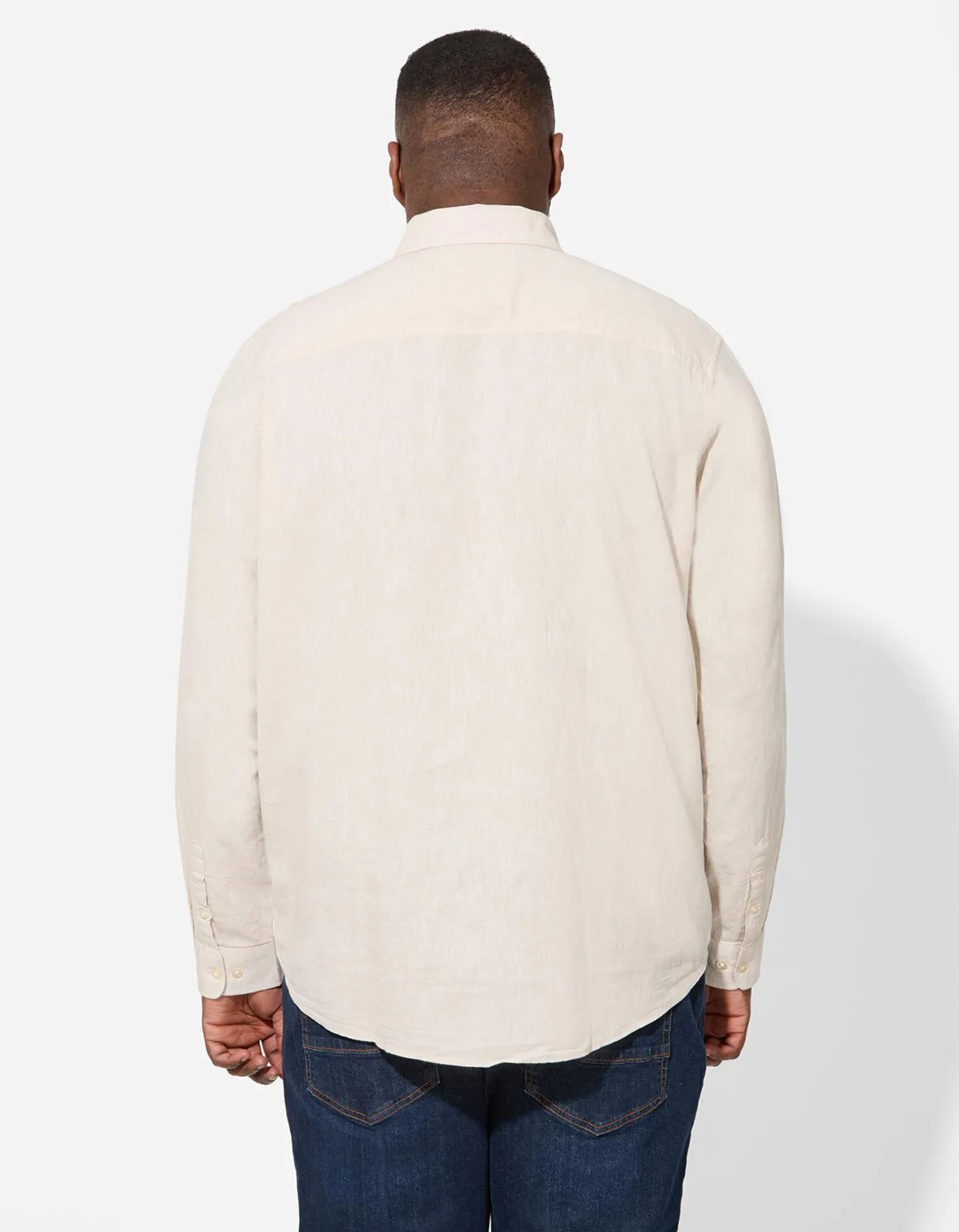Overhemd - Linnenlook - beige