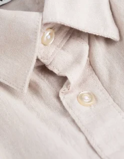 Overhemd - Linnenlook - beige