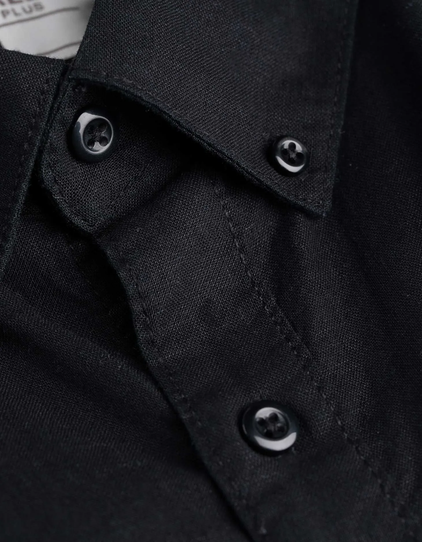 Overhemd - Linnenlook - zwart