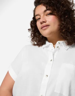 Overhemdblouse - Effen - wit