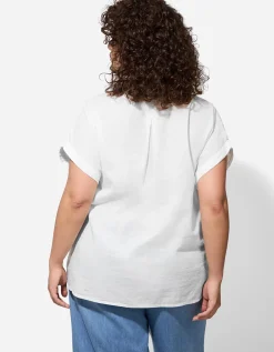 Overhemdblouse - Effen - wit