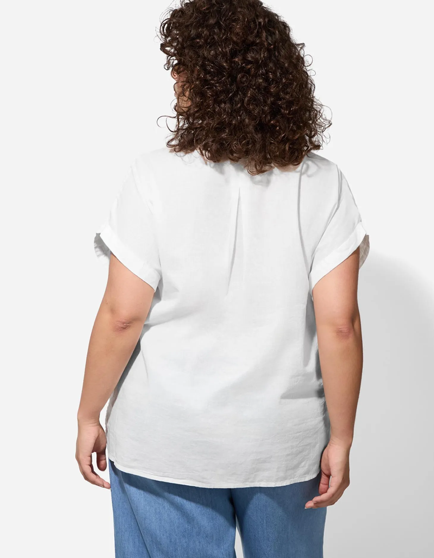 Overhemdblouse - Effen - wit