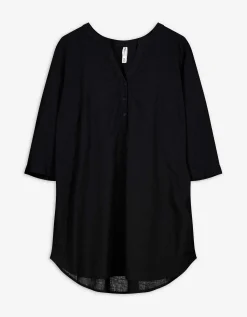 Overhemdblouse - Effen - zwart