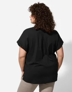 Overhemdblouse - Effen - zwart