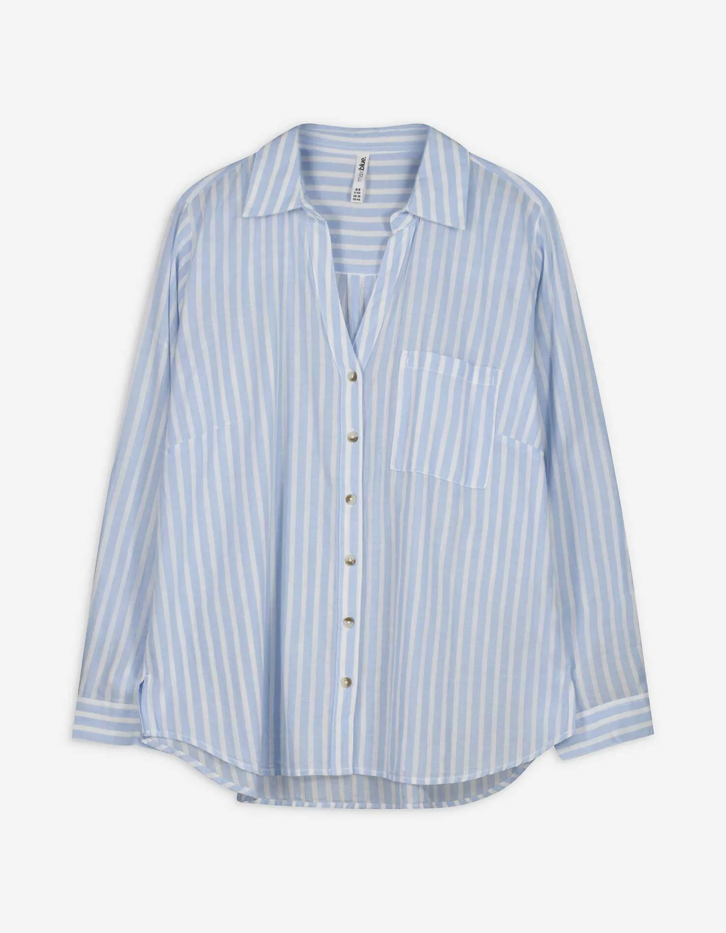 Overhemdblouse - Katoen - lichtblauw