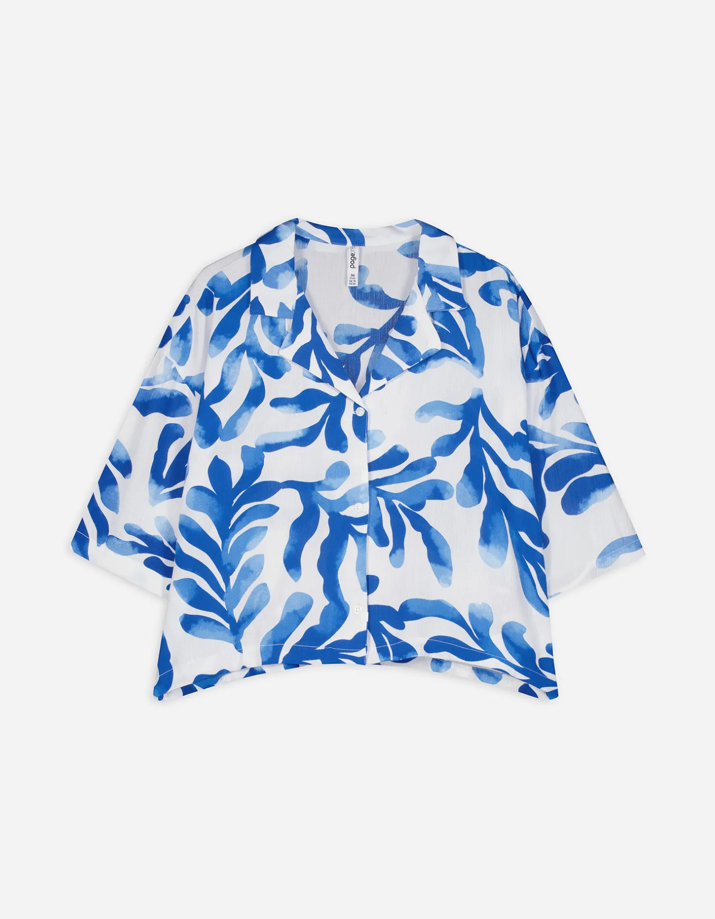 Overhemdblouse - LENZING™ ECOVERO™ - wit