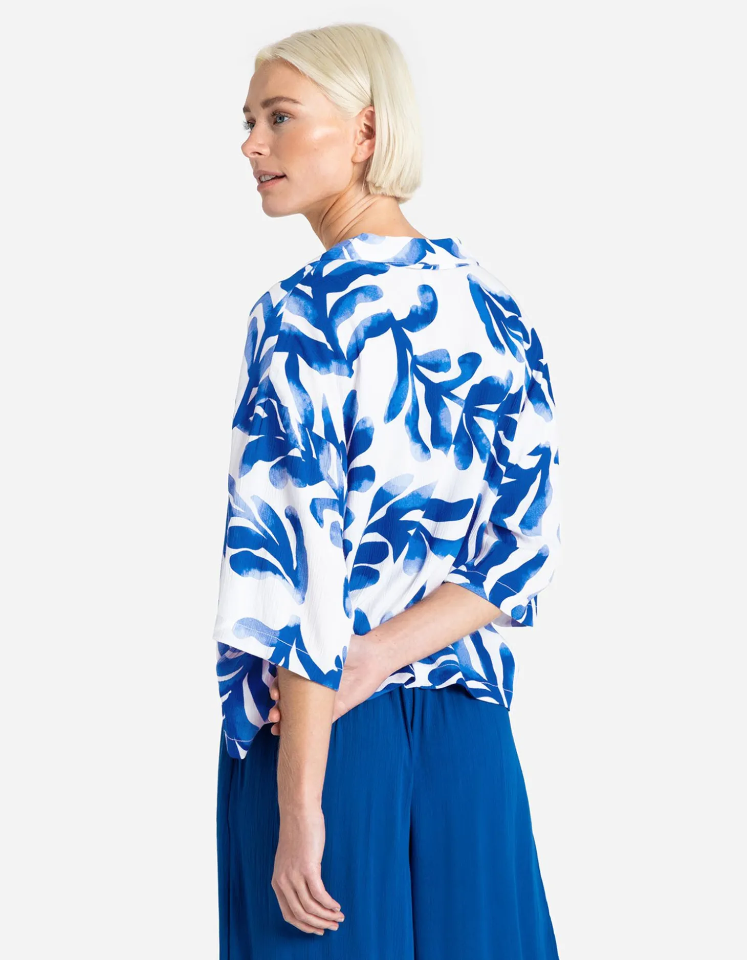 Overhemdblouse - LENZING™ ECOVERO™ - wit