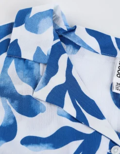 Overhemdblouse - LENZING™ ECOVERO™ - wit