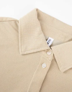 Overhemdblouse - Lurex - beige