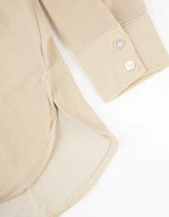 Overhemdblouse - Lurex - beige