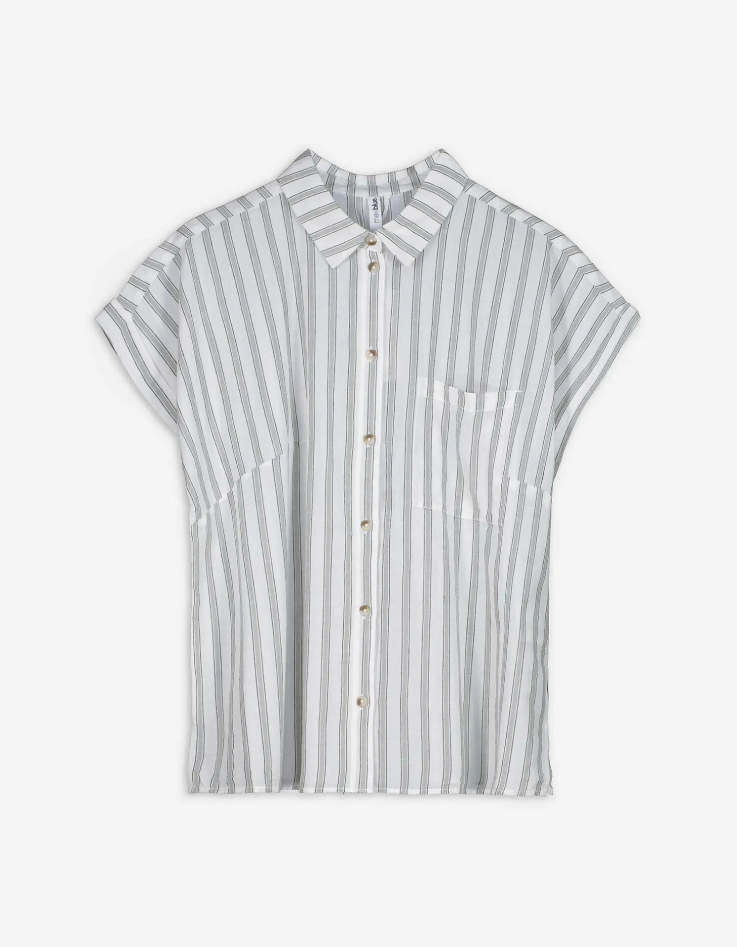 Overhemdblouse - Overhemd kraag - wit