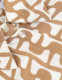 Overhemdblouse - Print all-over - beige