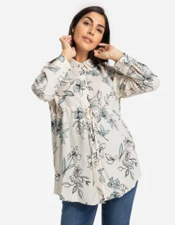 Overhemdblouse - Zwangerschapskleding - wit
