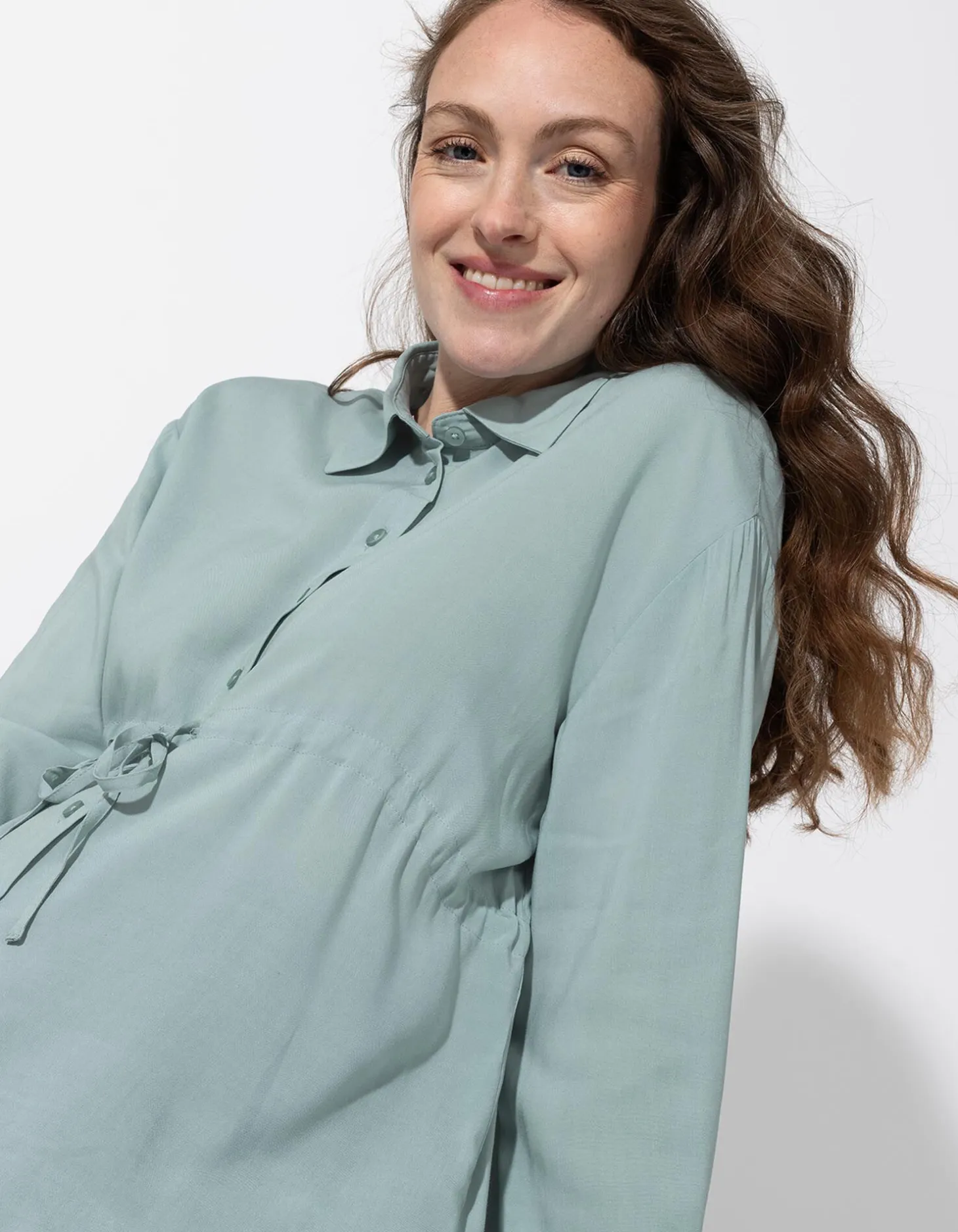 Overhemdblouse - Zwangerschapskleding - groen