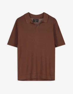 Poloshirt - Breigoed - donkerbruin