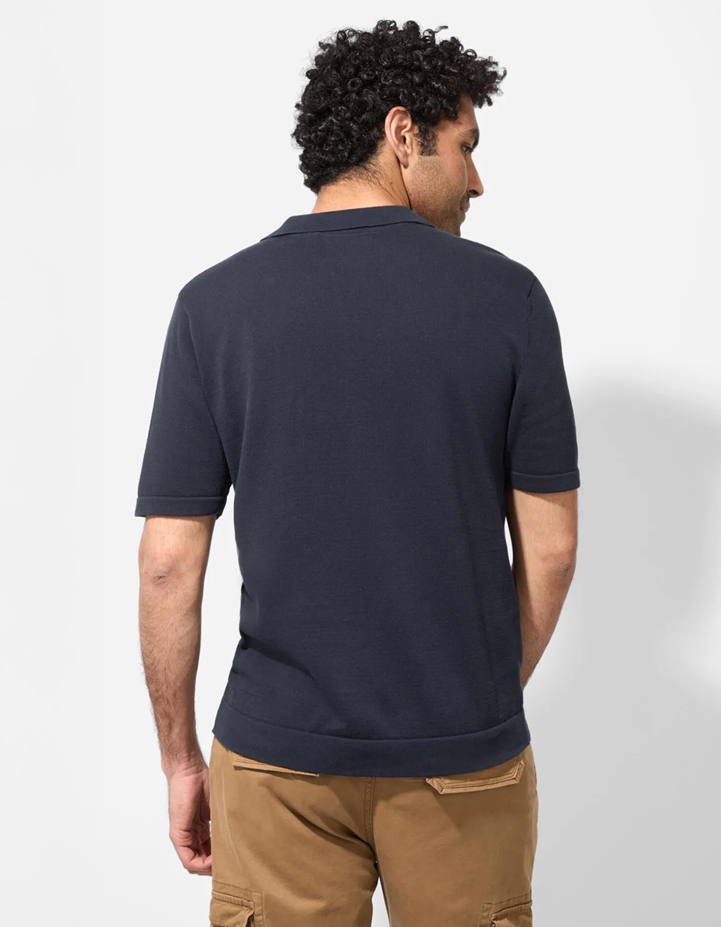 Poloshirt - Breigoed - donkerblauw