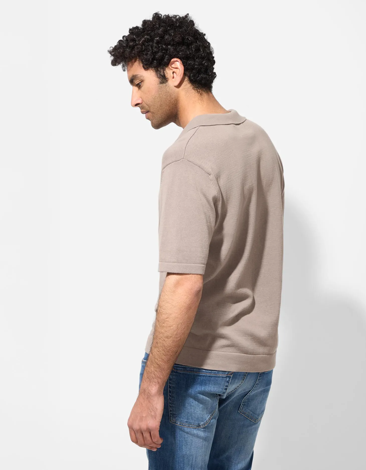 Poloshirt - Breigoed - lichtbruin