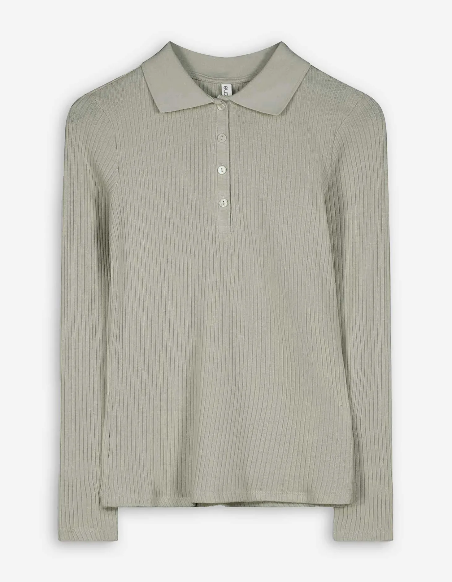 Poloshirt - Geribde structuur - lichtgroen