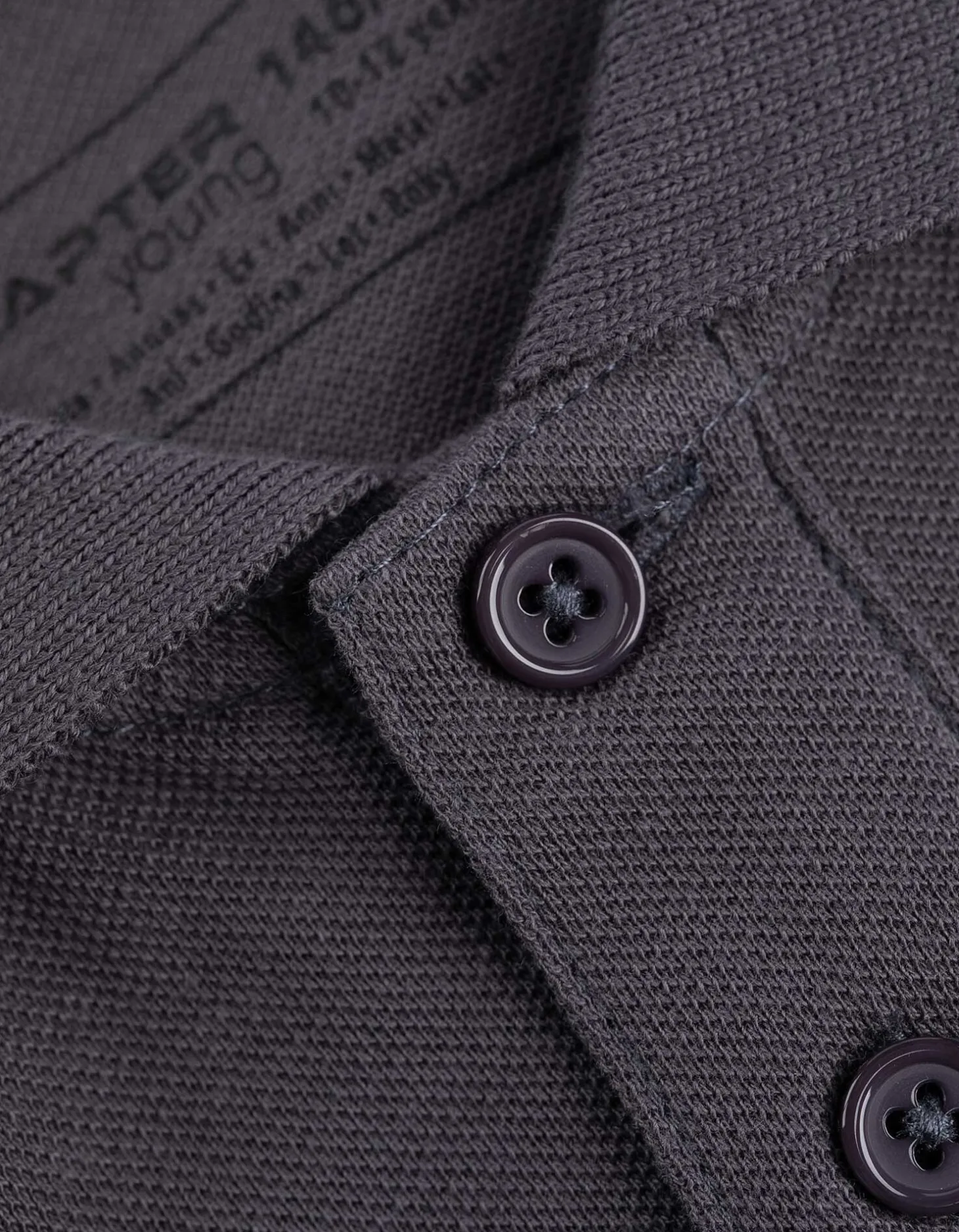 Poloshirt - Katoen - donkergrijs