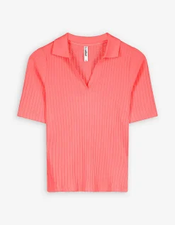 Poloshirt - Katoenmix - lichtrood