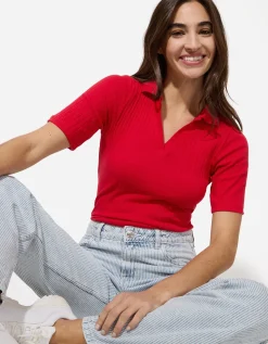 Poloshirt - Katoenmix - rood