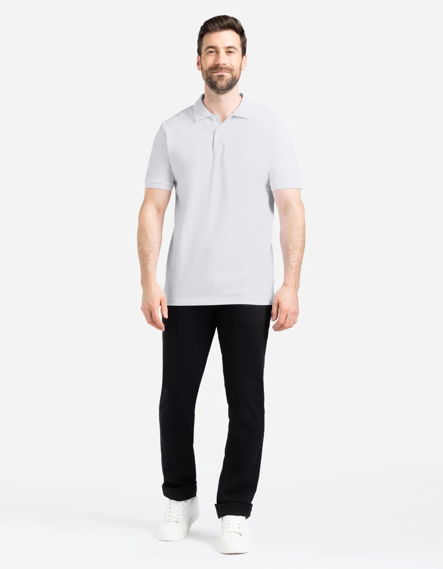 Poloshirt - Knoopsluiting - wit