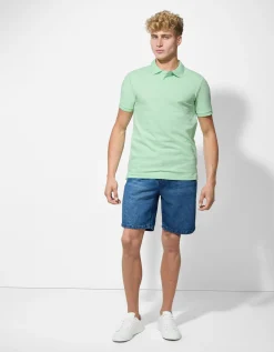 Poloshirt - Knoopsluiting - lichtgroen