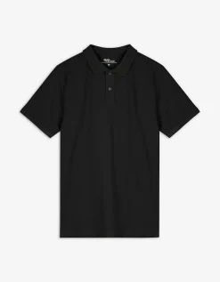 Poloshirt - Knoopsluiting - zwart