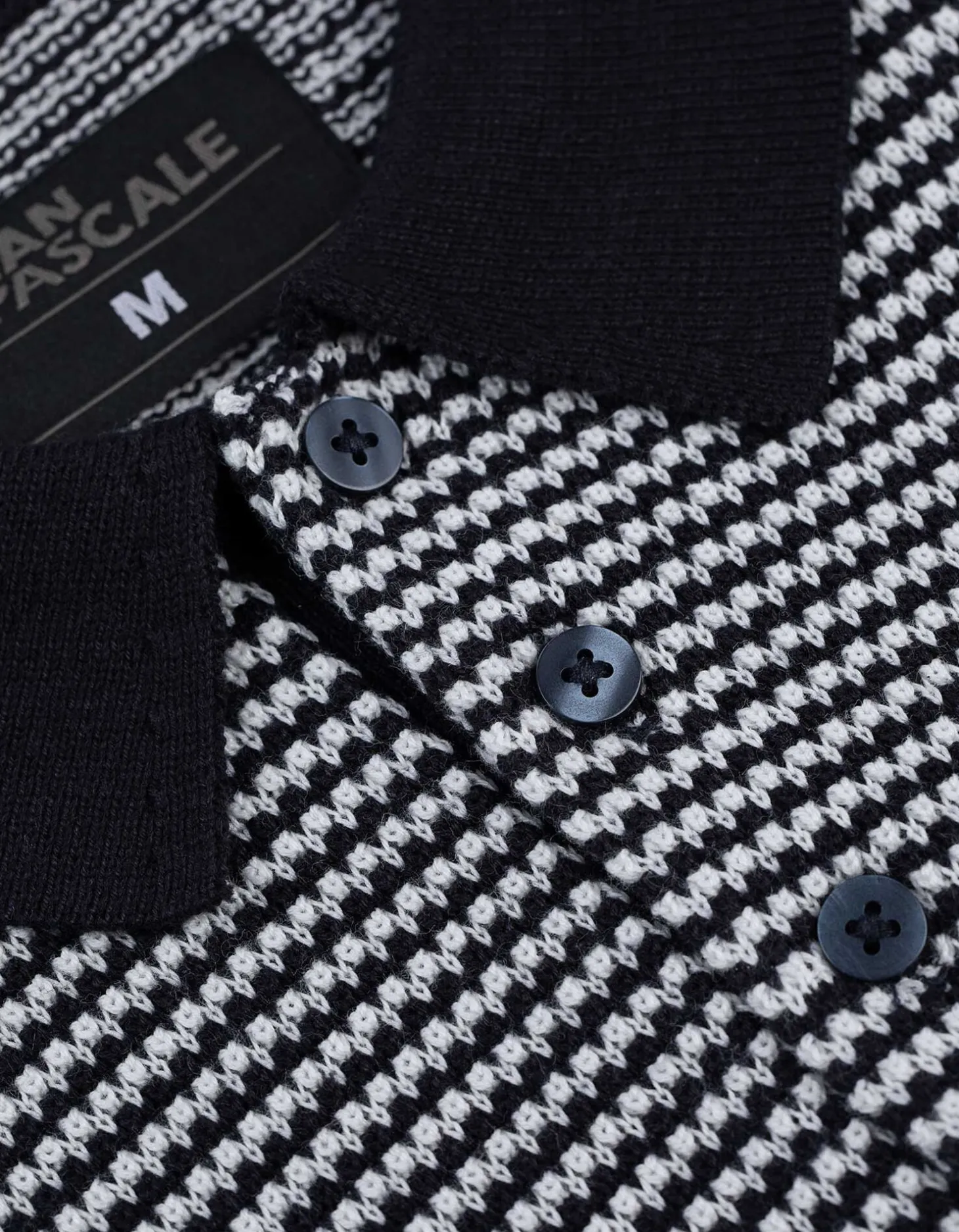 Poloshirt - Motief all-over - donkerblauw
