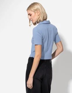 Poloshirt - Overhemd kraag - lichtblauw