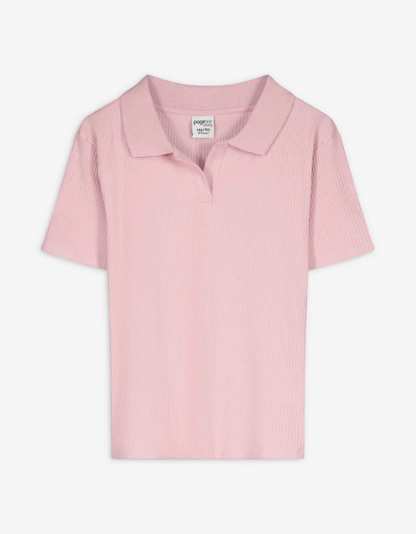 Poloshirt - Ribtricot - pink