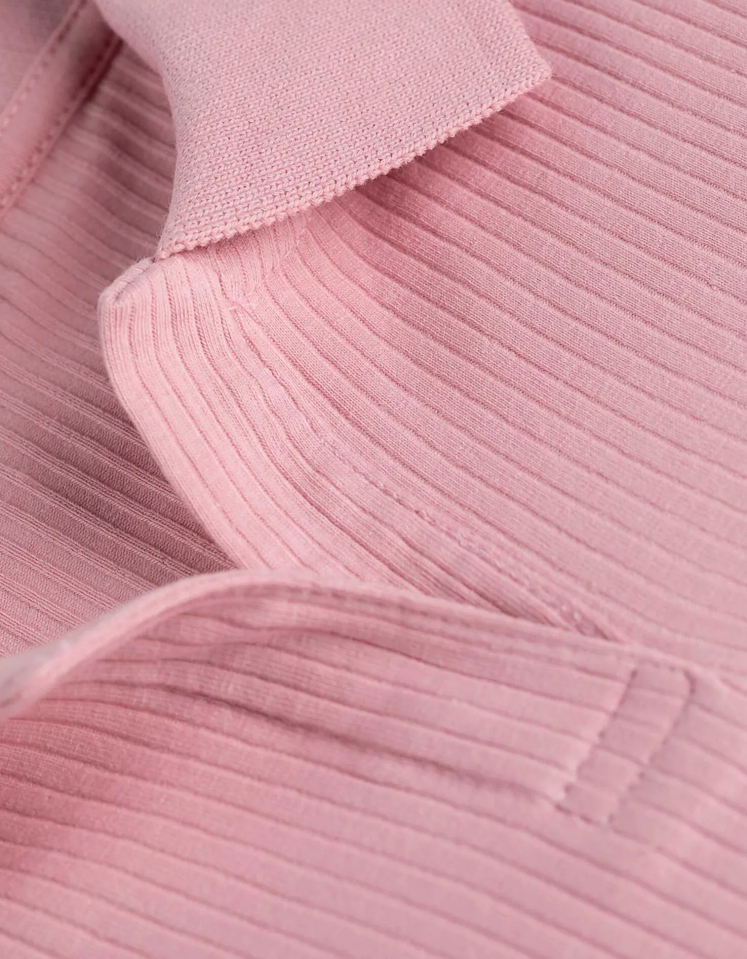 Poloshirt - Ribtricot - pink