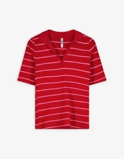 Poloshirt - Strepen - rood