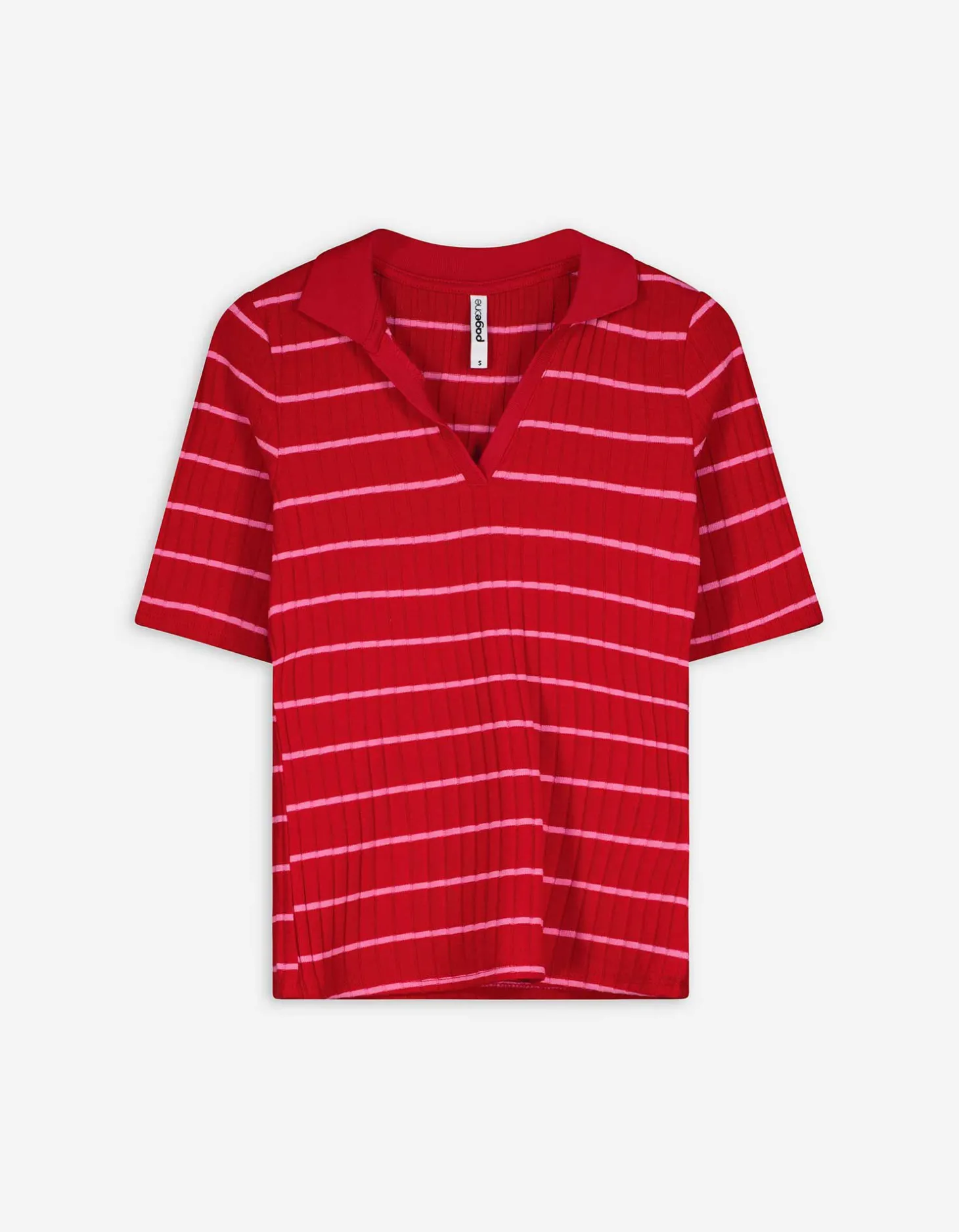 Poloshirt - Strepen - rood