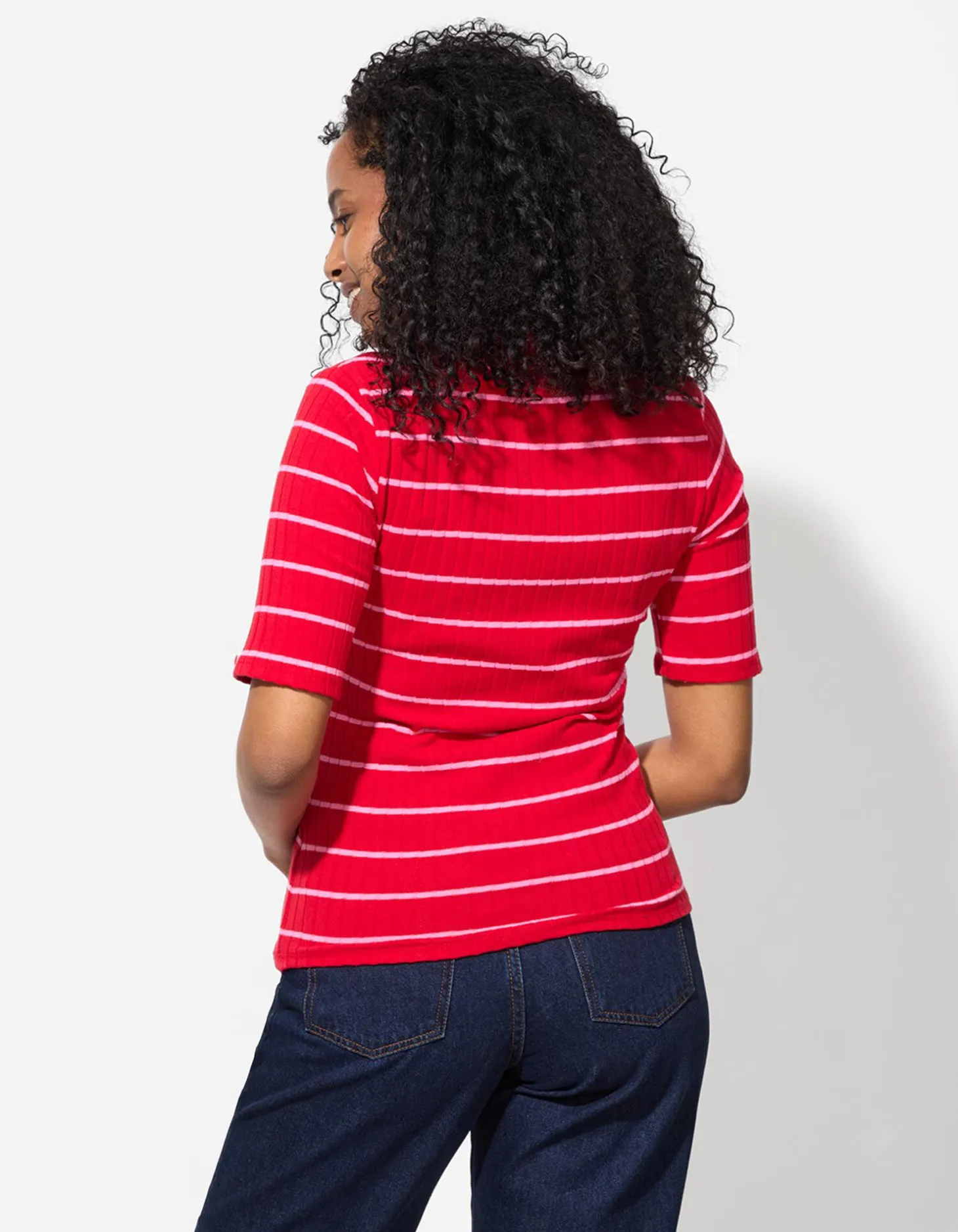 Poloshirt - Strepen - rood