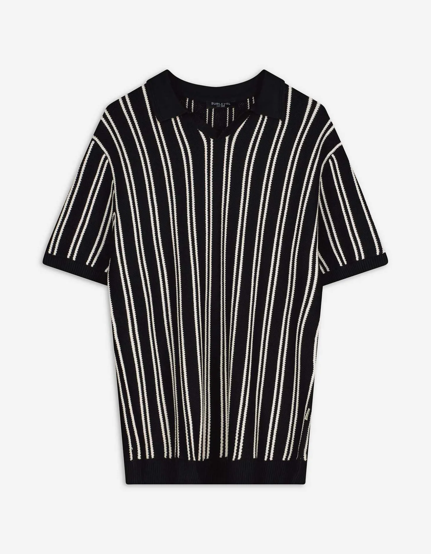 Poloshirt - Strepen - zwart