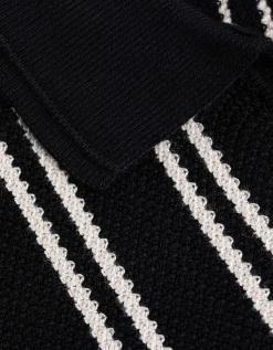 Poloshirt - Strepen - zwart