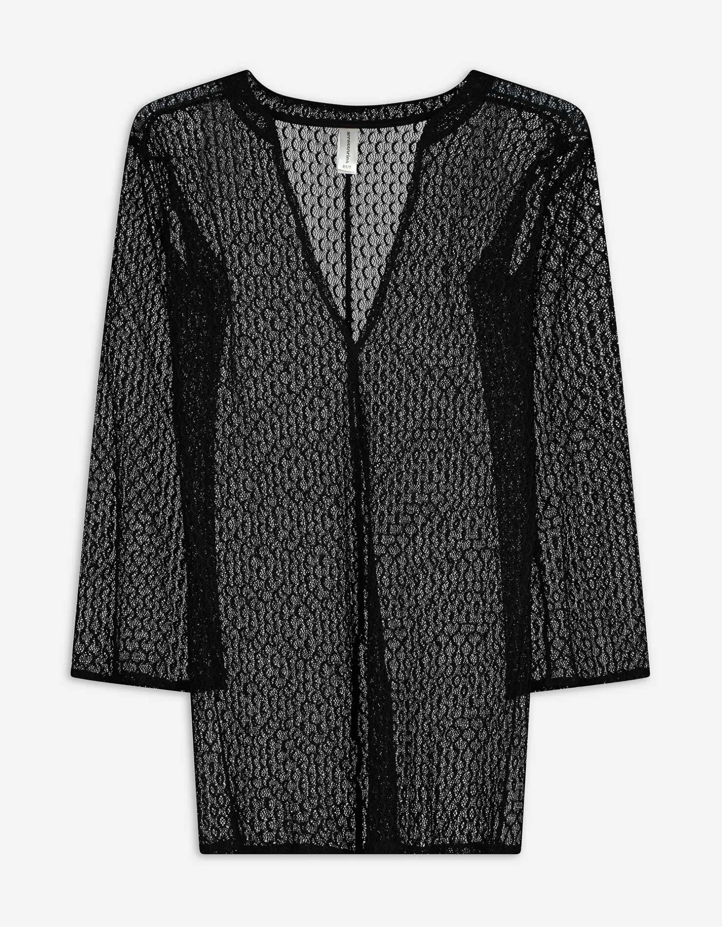 Poncho - Broderie - zwart
