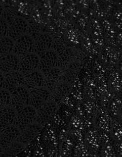 Poncho - Broderie - zwart