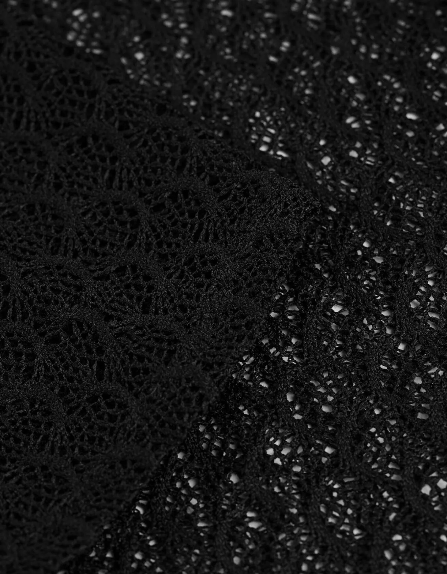 Poncho - Broderie - zwart
