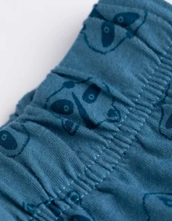 Pyjama set van shirt en shorts - Motief all-over - blauw