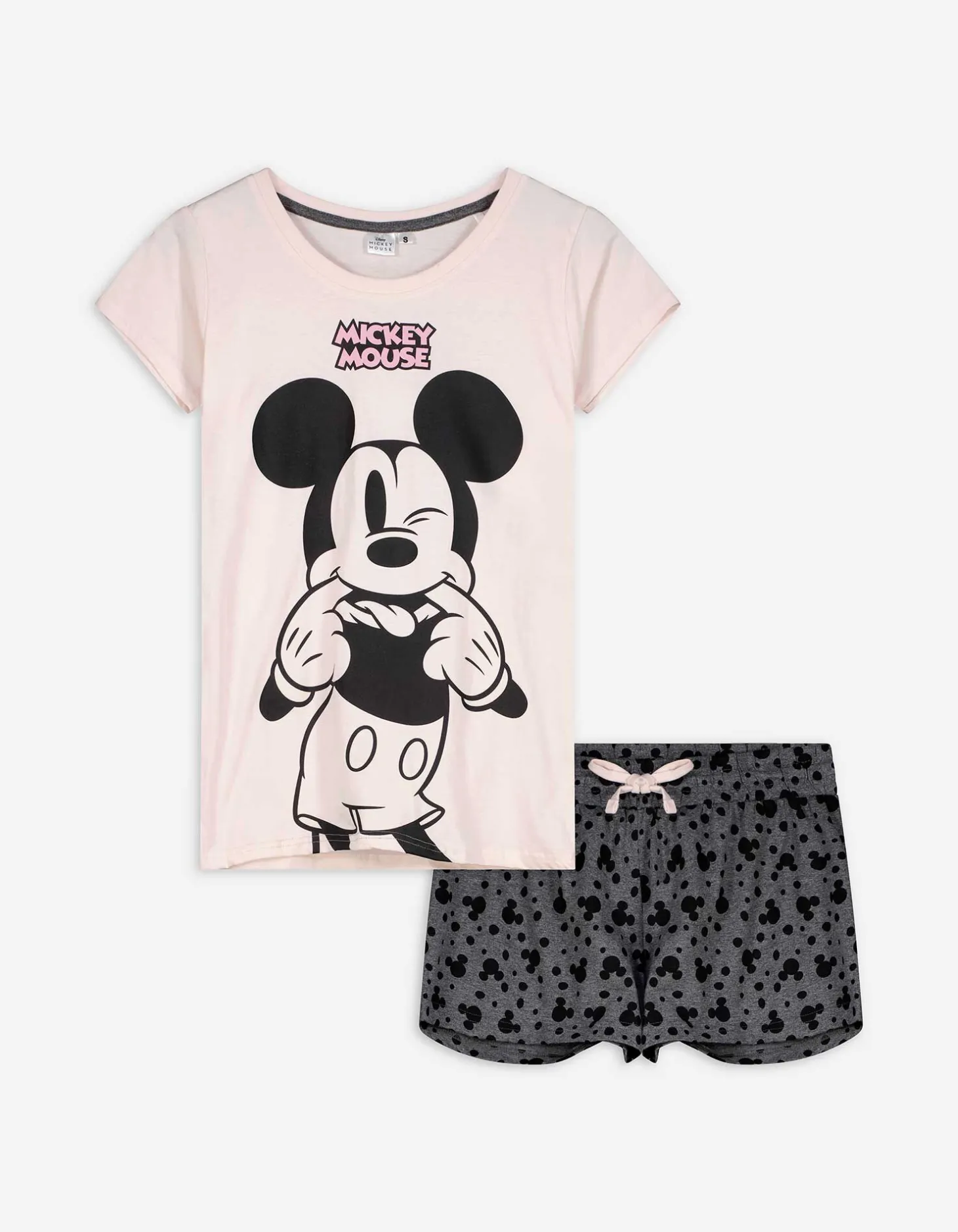 Pyjama set van shirt en shorts - Disneyprint - roze