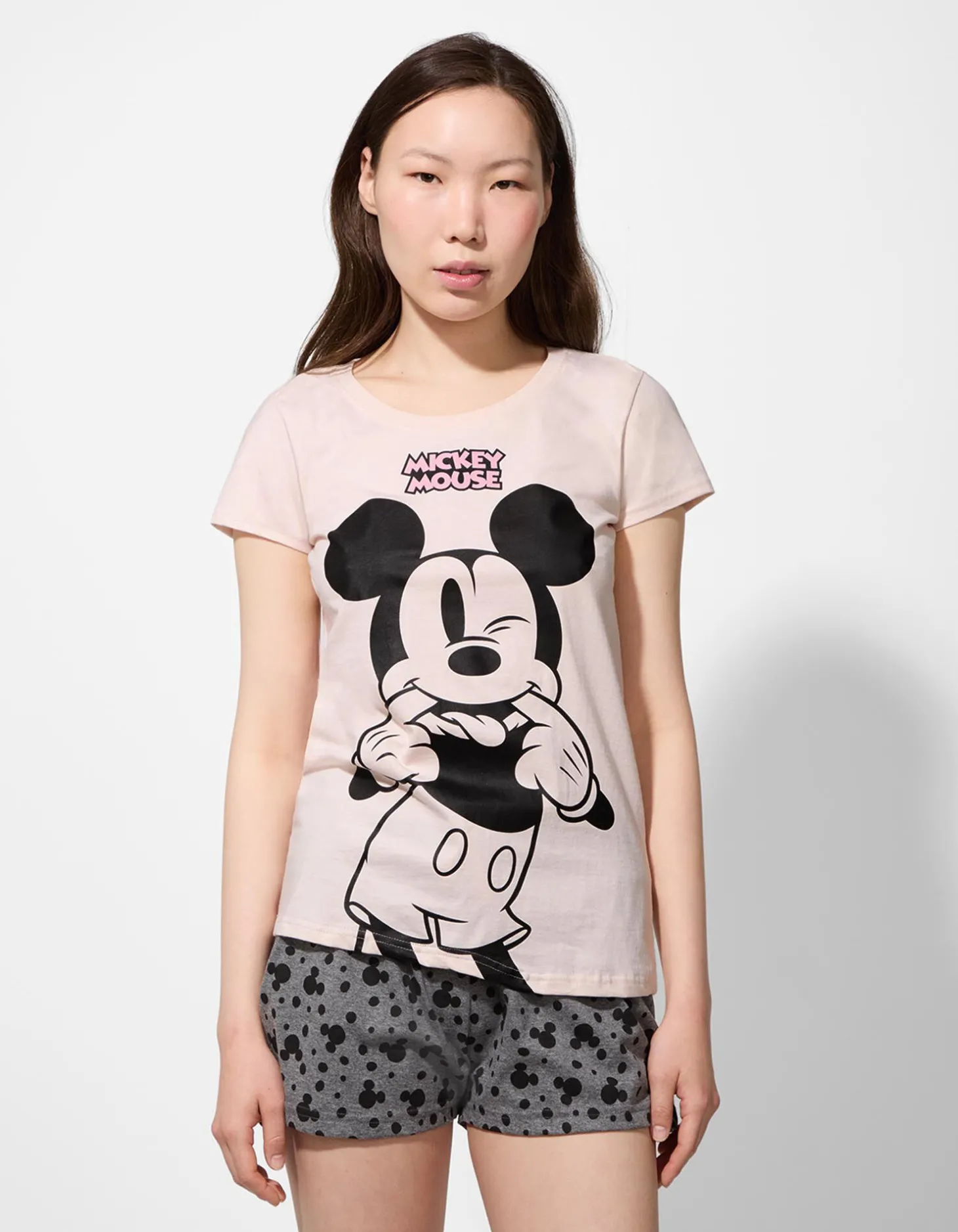 Pyjama set van shirt en shorts - Disneyprint - roze