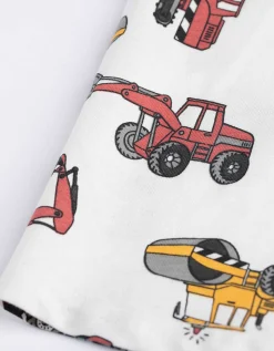 Pyjama set van shirt en shorts - Motief all-over - wit