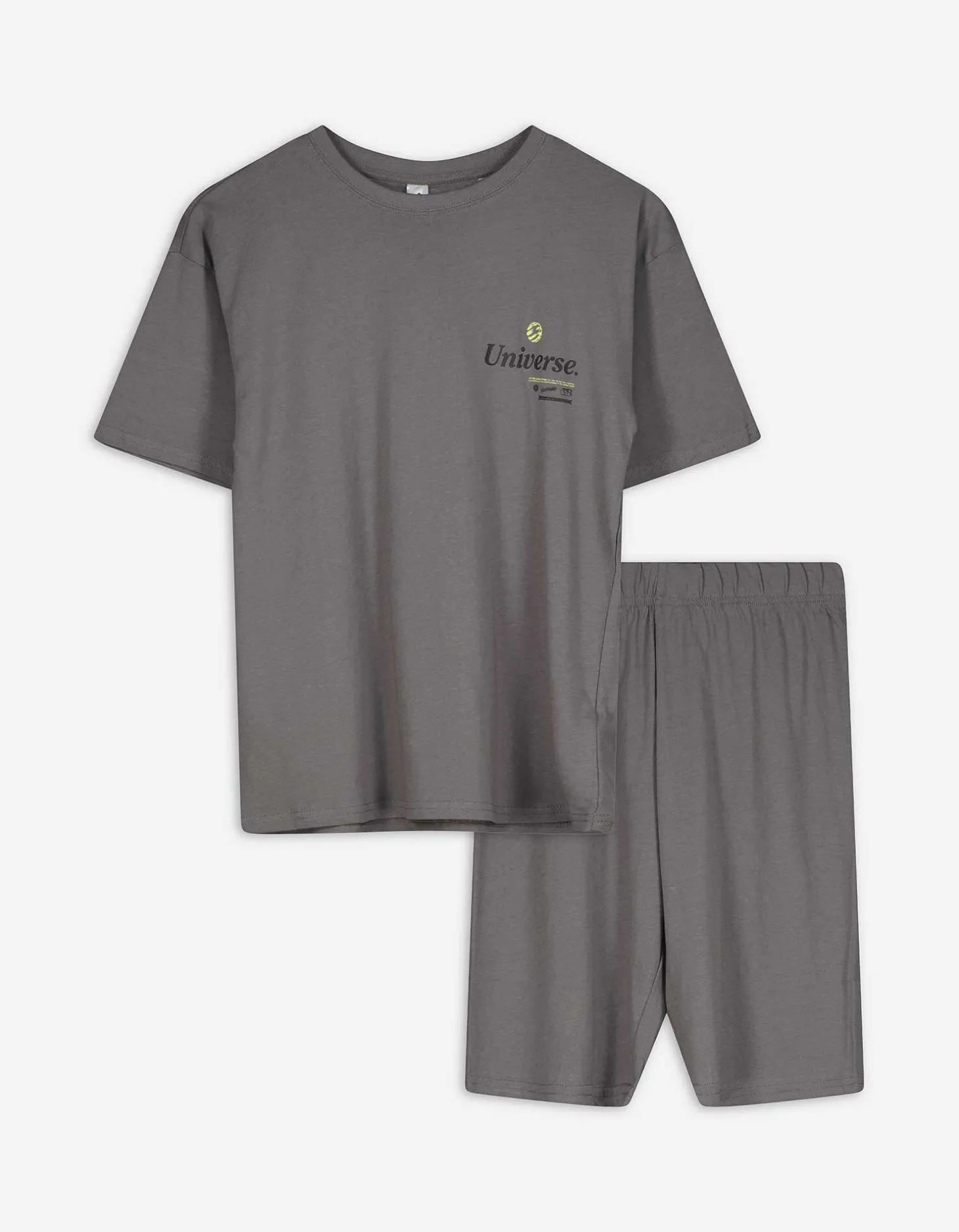 Pyjama set van shirt en shorts - Effen - brons