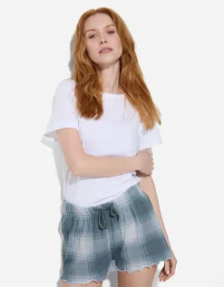 Pyjamashort - Print all-over - blauw