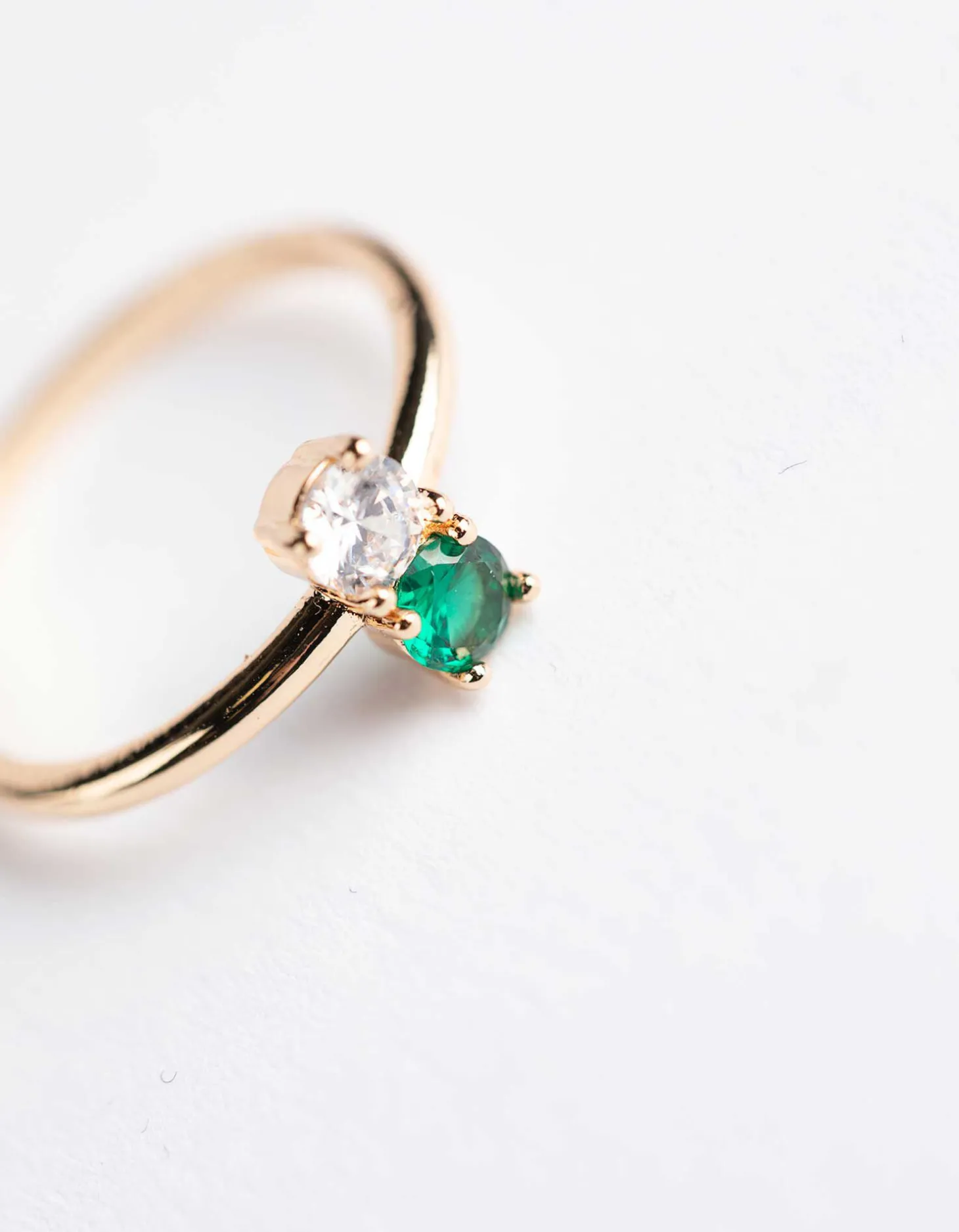 Ring - Zirkonia - goud